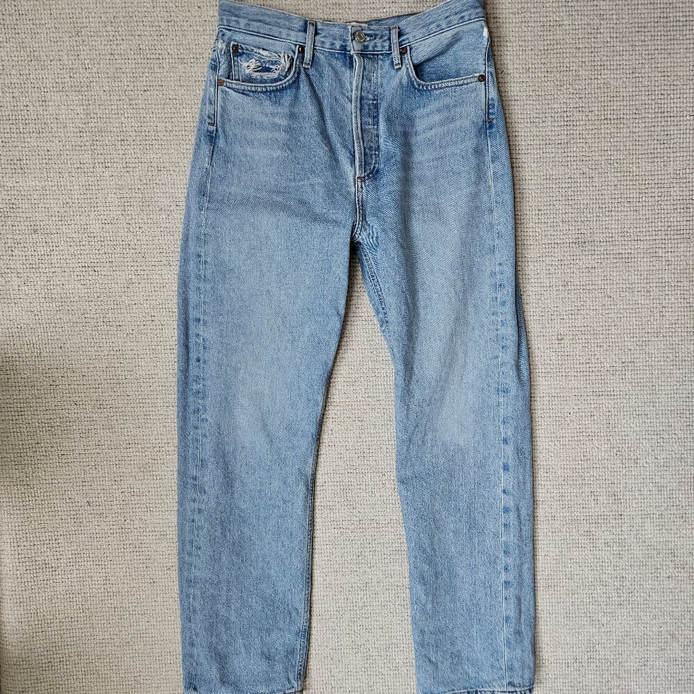 AGOLDE 90's Mid Rise Loose Fit Jeans in Snapshot - Blue Size 27 Style A069D-1141